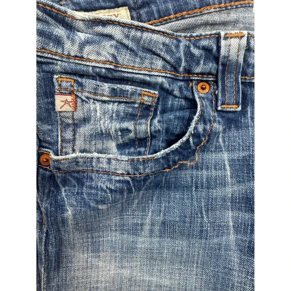 Big Star Casey Low Rise Flare Jeans Womens 32XL Medium Wash Embroidered Pockets